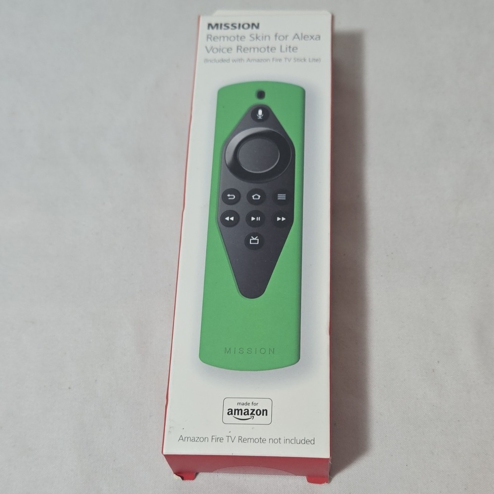 MISSION Remote Skin Silicone Cover for Alexa Voice Remote Lite, Irish Green
